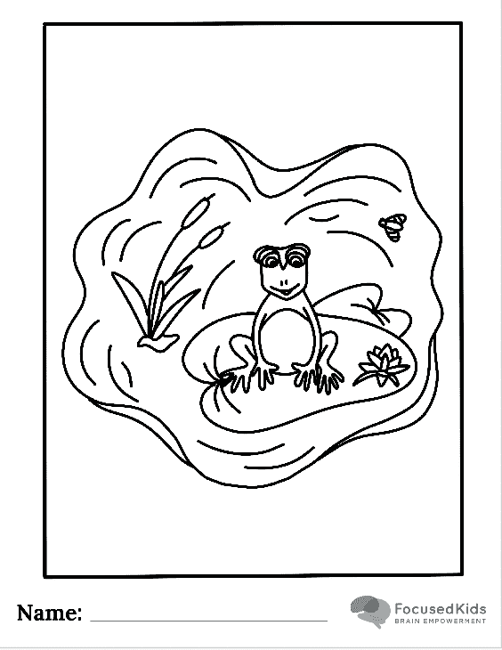 FocusedKids Coloring Page Download: Frog